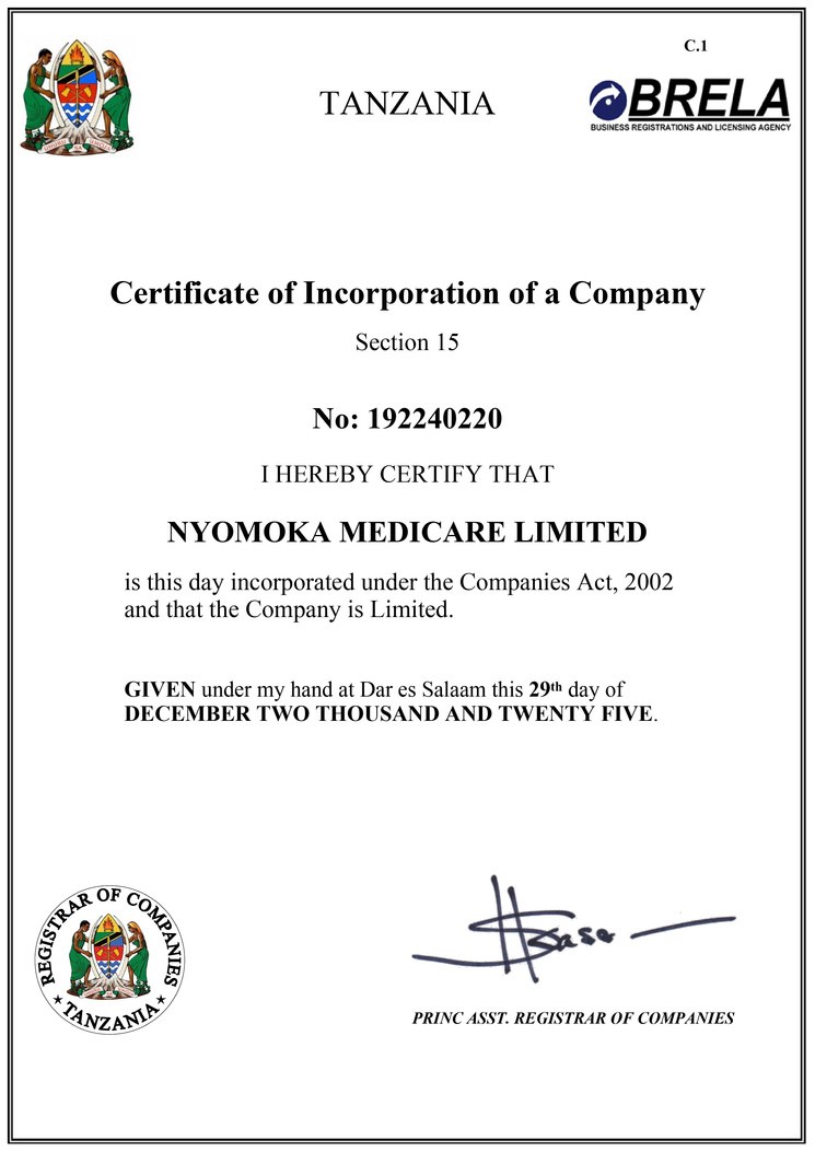 Certificate of Incorporation